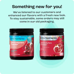 Sweet Cherry Pom flavored electrolyte powder package showing no sugar.