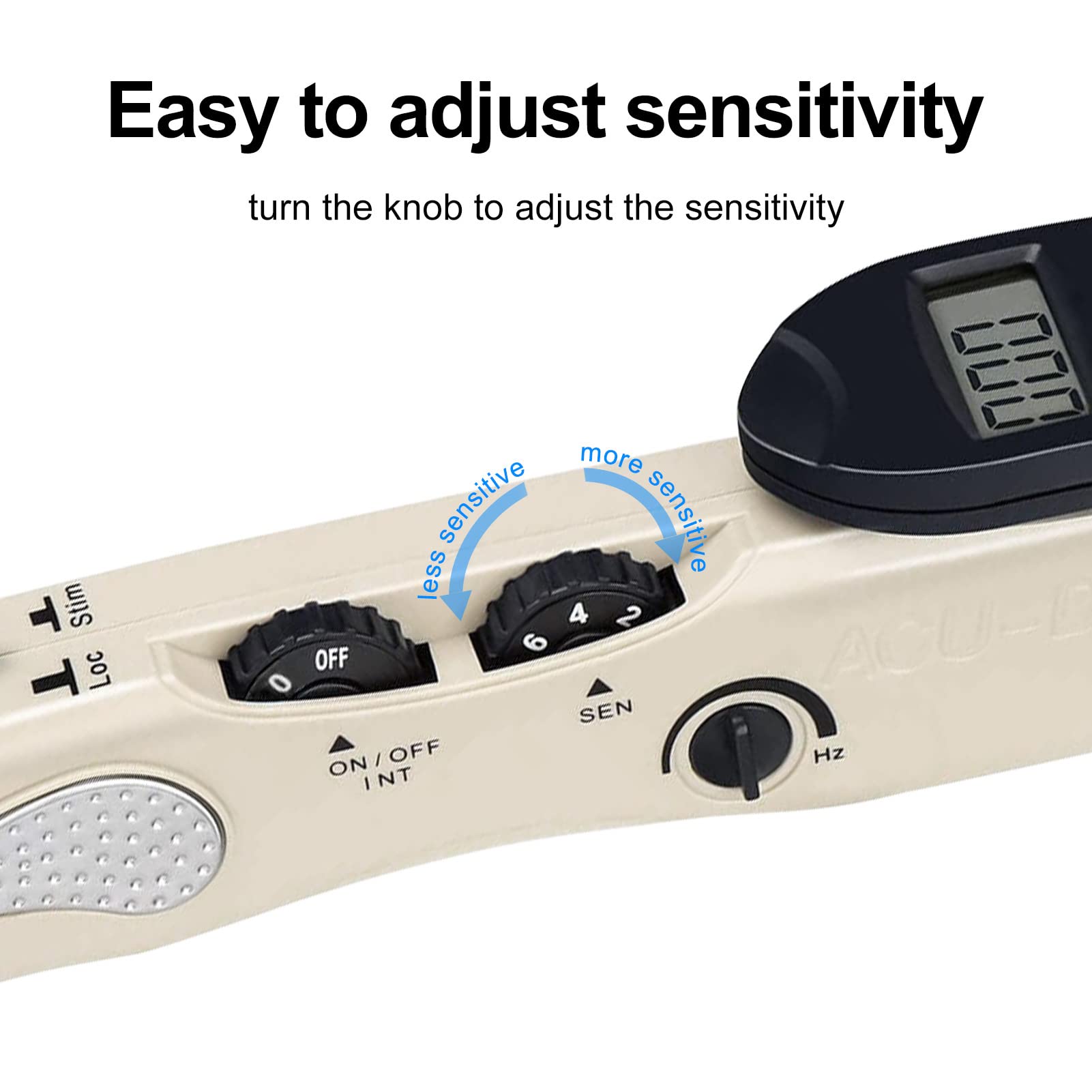 Close-up of three interchangeable massage heads for the acupuncture pen