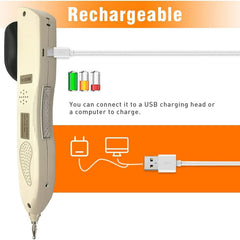 Face massage head attachment for electronic acupuncture pen