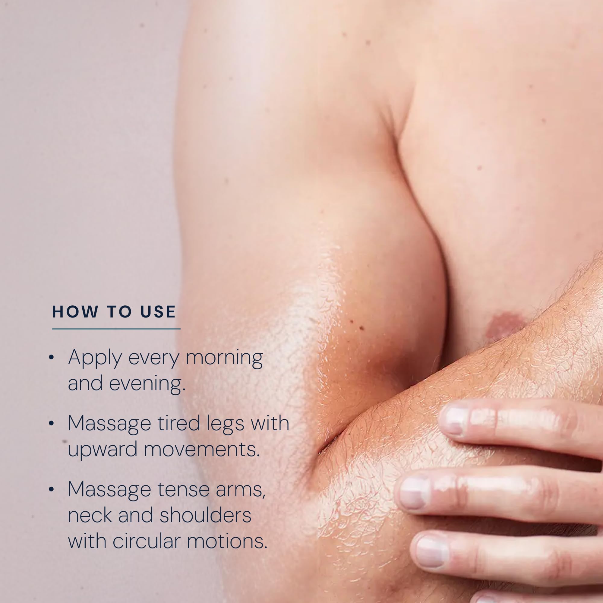 Texture of balm being massaged into skin
