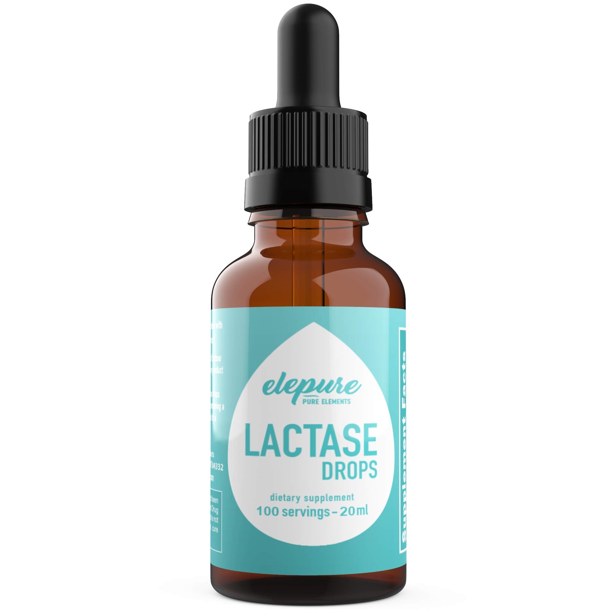 Elepure Pure Elements Lactase Drops bottle and packaging
