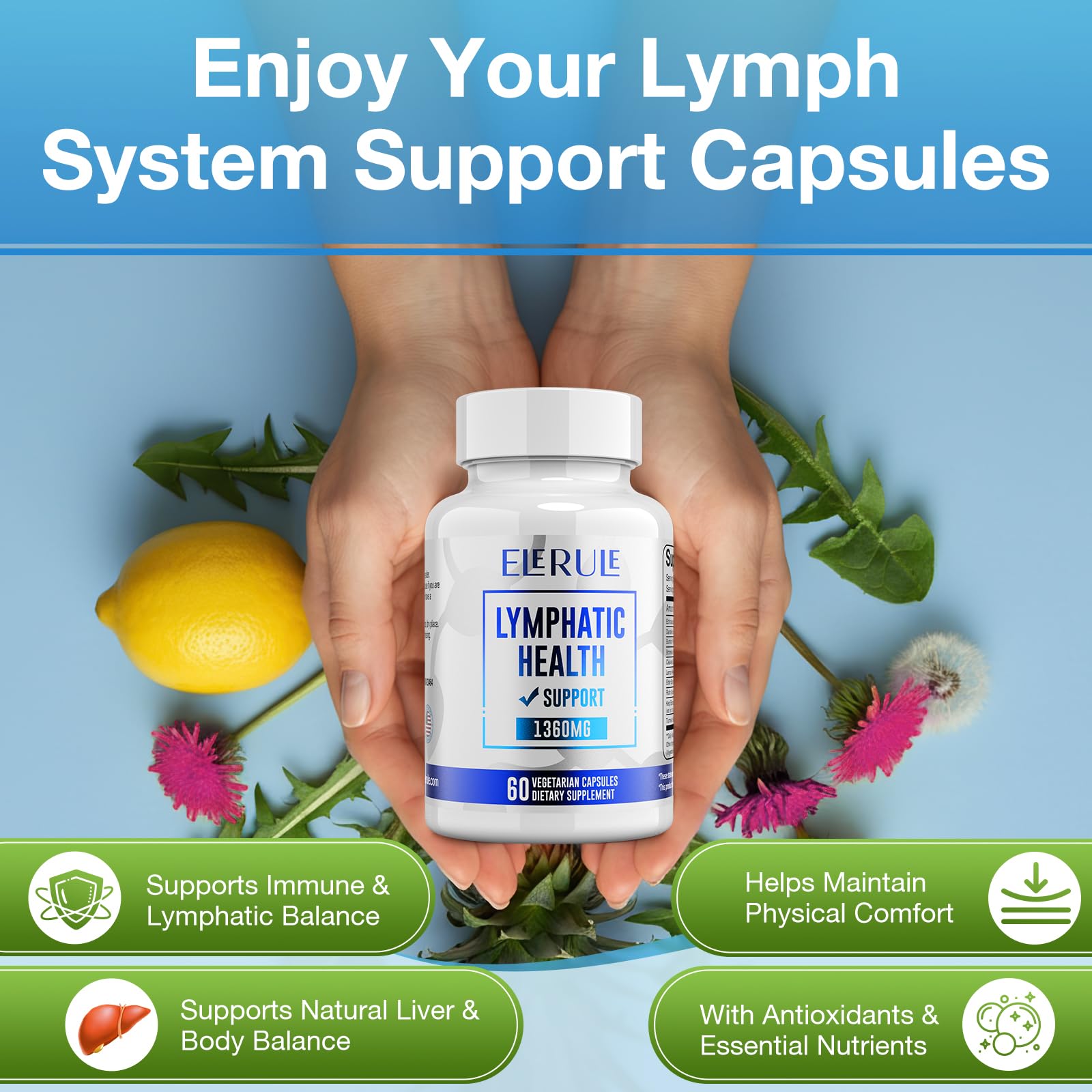 Lymphatic health concept with immune system imagery