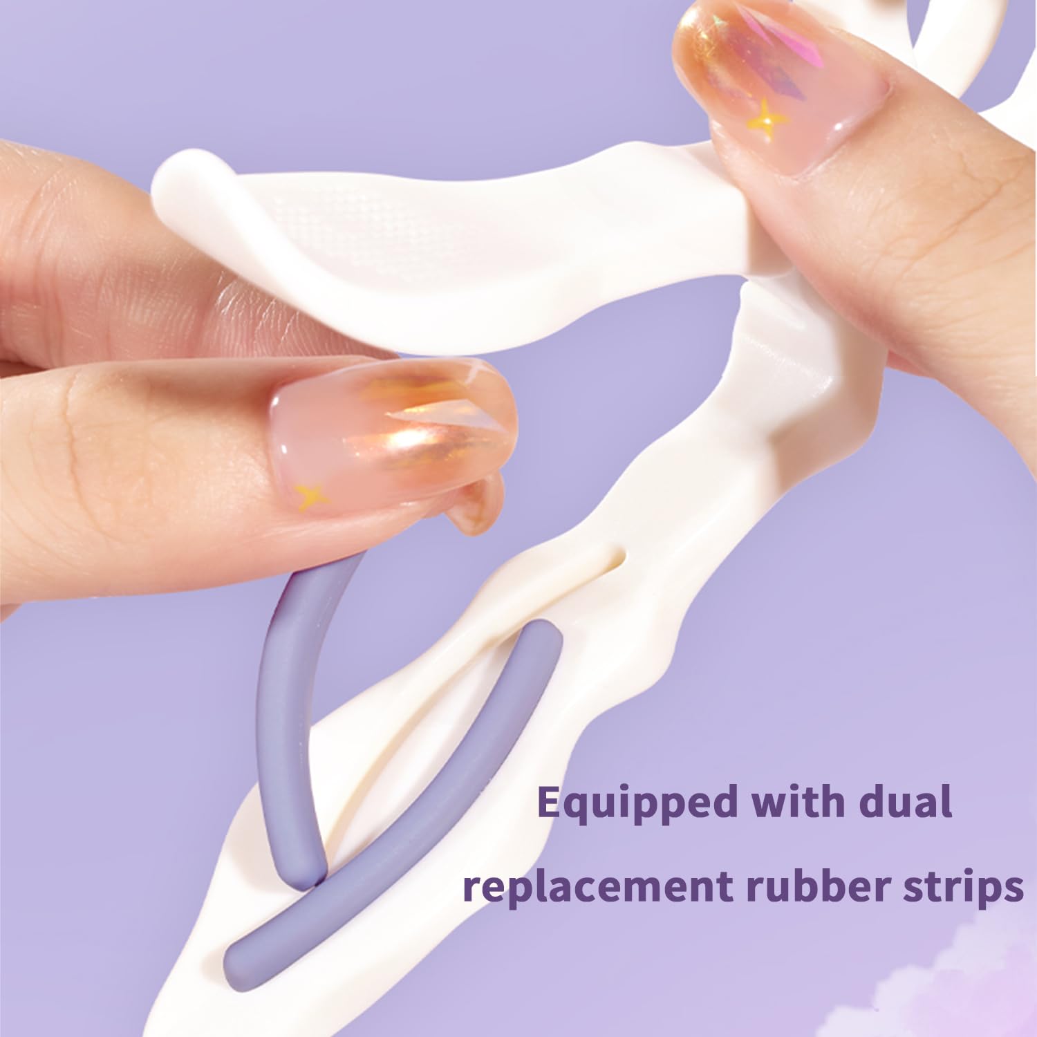 ELESDA eyelash curler in purple adds a cute styling touch.