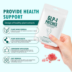 Close-up of GLP-1 patch applied to skin
