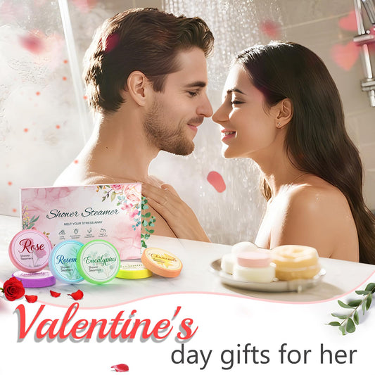 Eletorot lavender shower steamers release calming aroma for a relaxing shower.