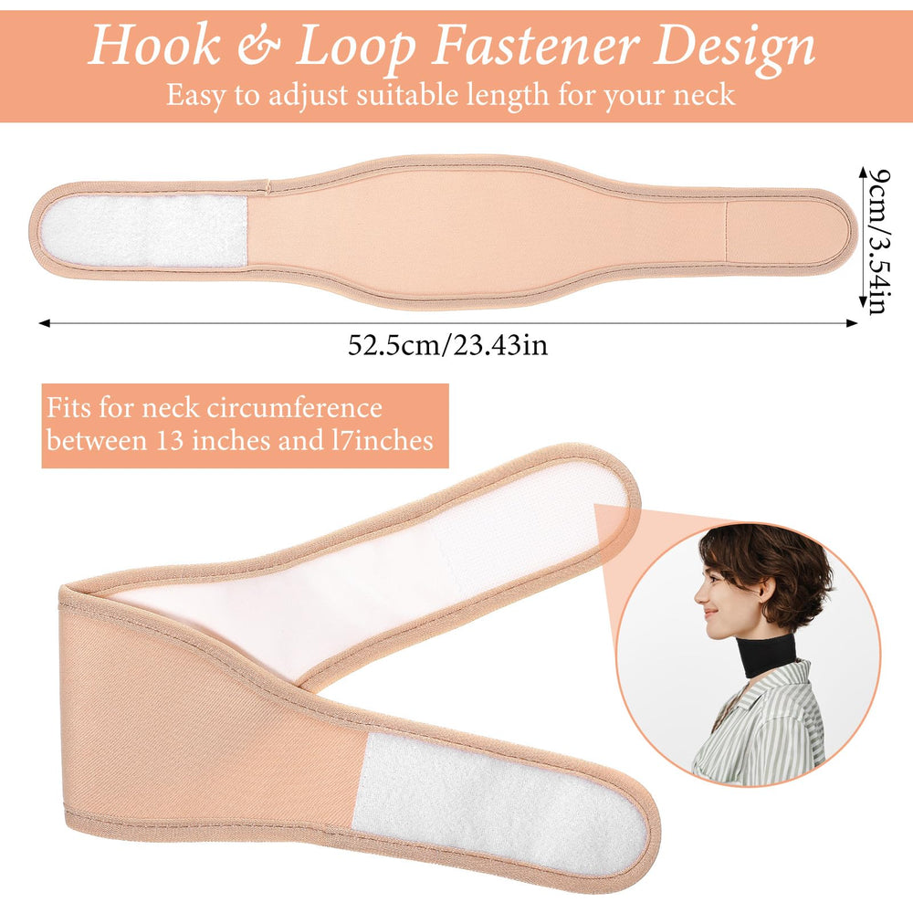 White neck wrap worn for neck comfort