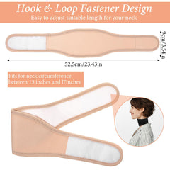 White neck wrap worn for neck comfort