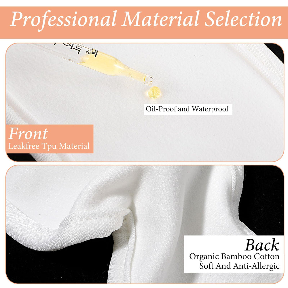 White castor oil neck wrap close up detail