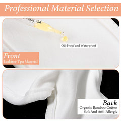 White castor oil neck wrap close up detail