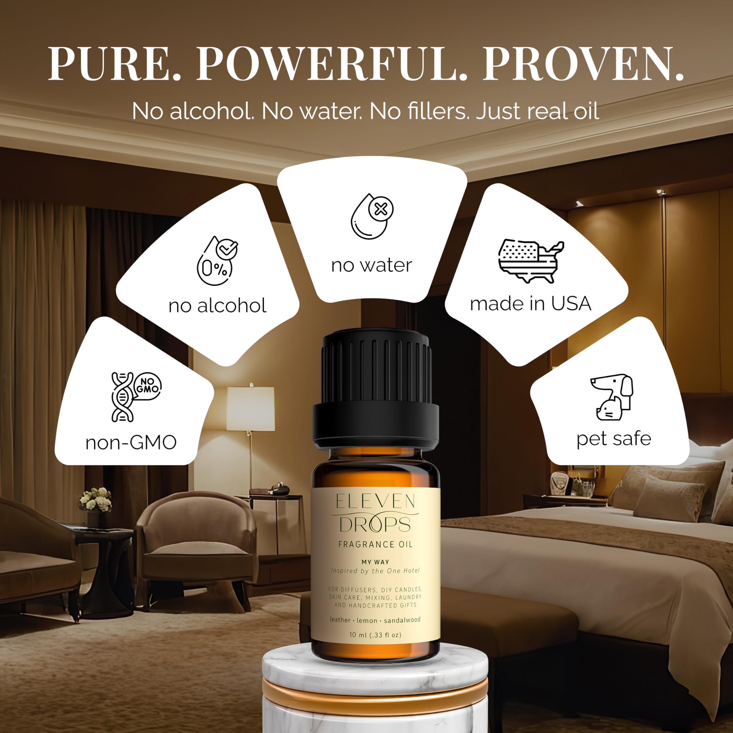 Diffuser releasing My Way scent in a modern living room
