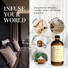 Santal aroma oil shown for diffuser use with reed and ultrasonic diffusers