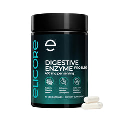 ELICORE Digestive Enzyme Pro Blend bottle close-up