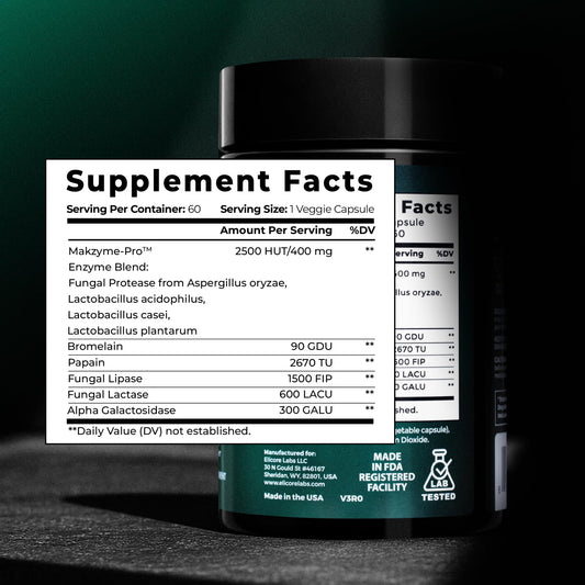 ELICORE Digestive Enzyme Pro Blend bottle with label