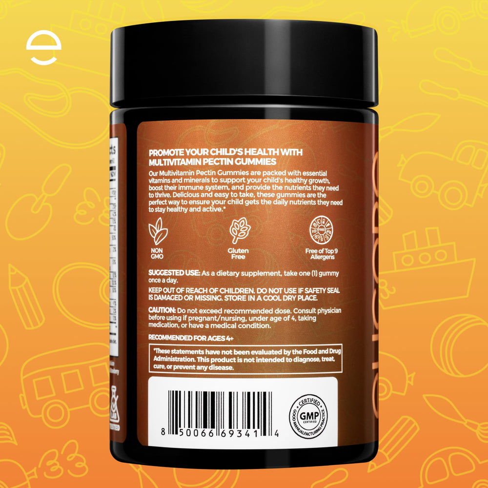 60-count bottle of ELICORE Kids Multivitamin Gummies