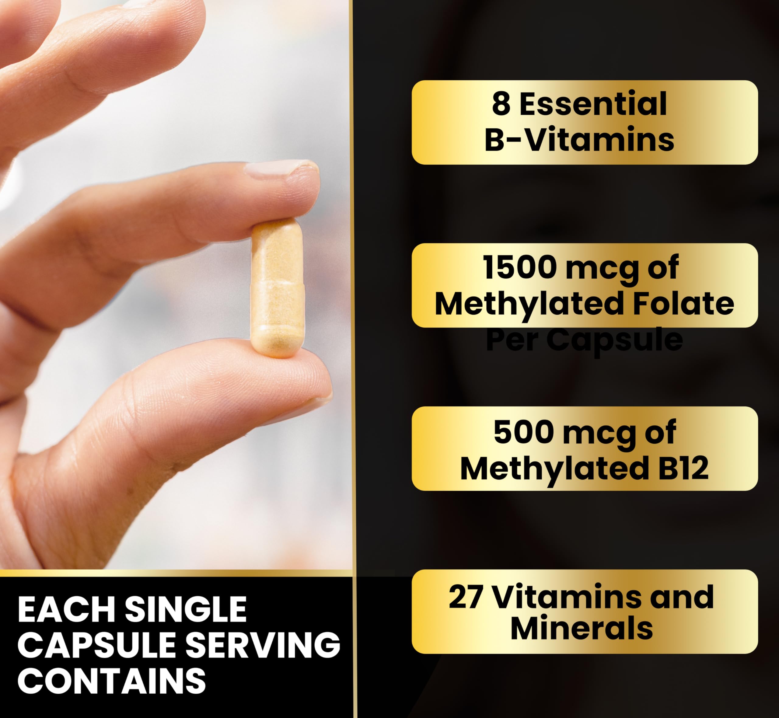 Daily dosage delivering 27 vitamins and micronutrients