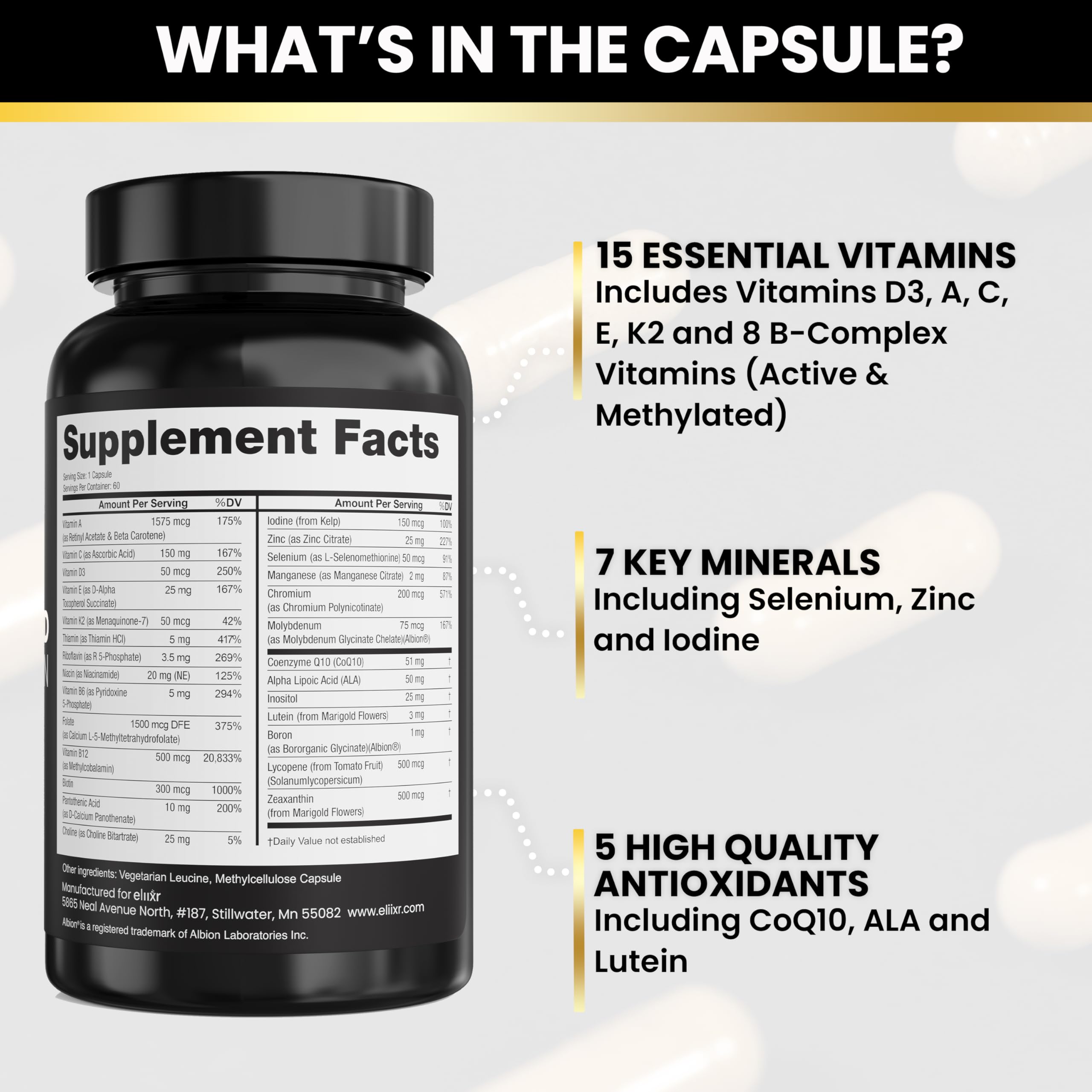 Iron-free multivitamin packaging