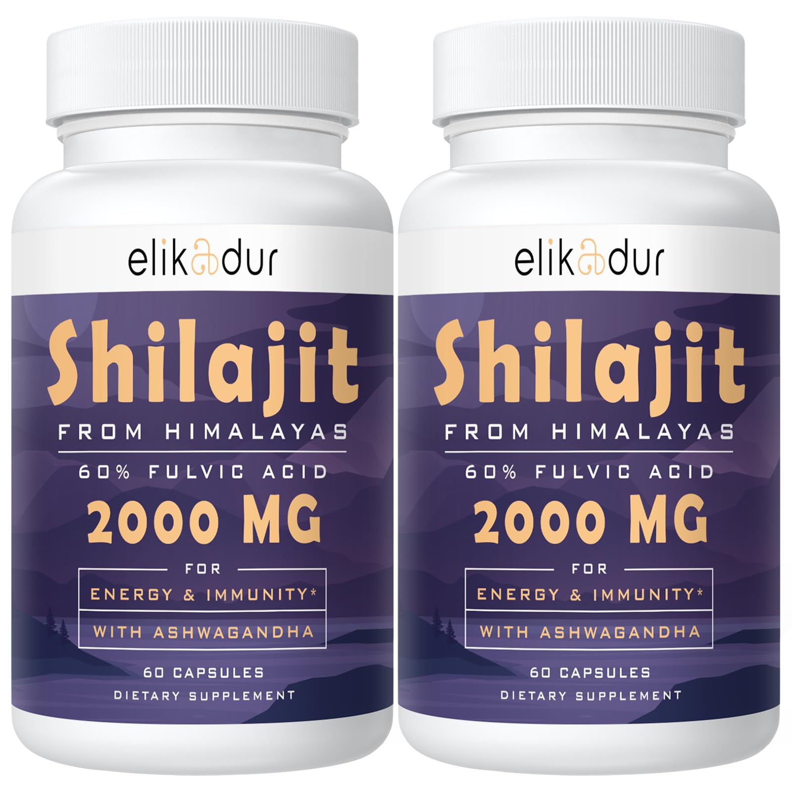 Elikadur Shilajit supplement bottle with 120 capsules