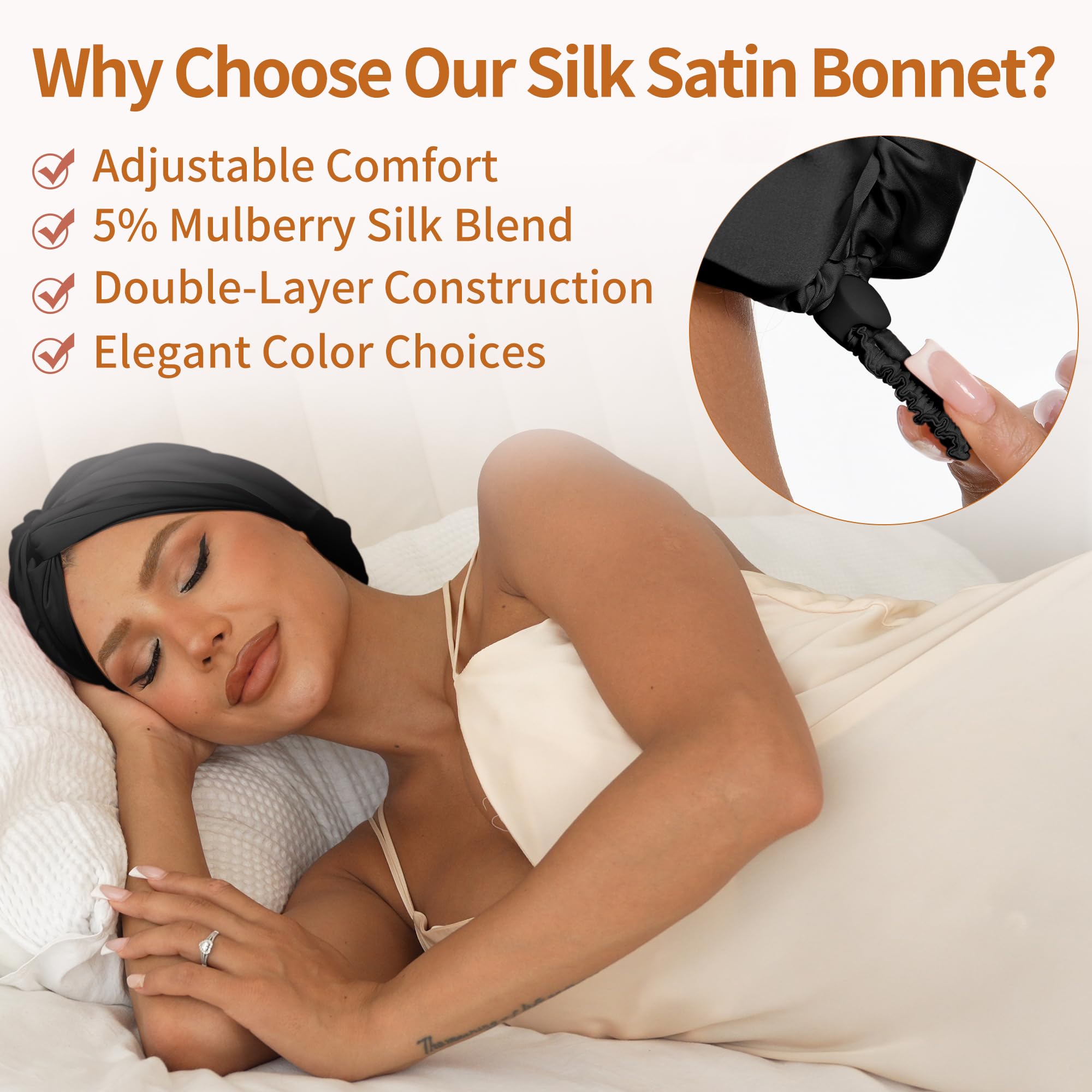 ELIO 5% Mulberry silk double-layer fabric enhances breathability and moisture retention.