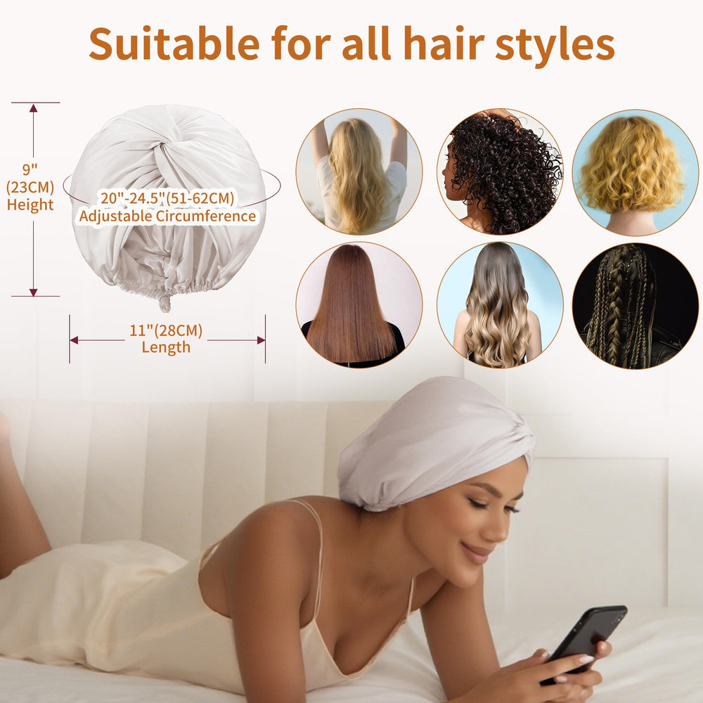 ELIO versatile bonnet for all hair types and routines, including CPAP and swimming.