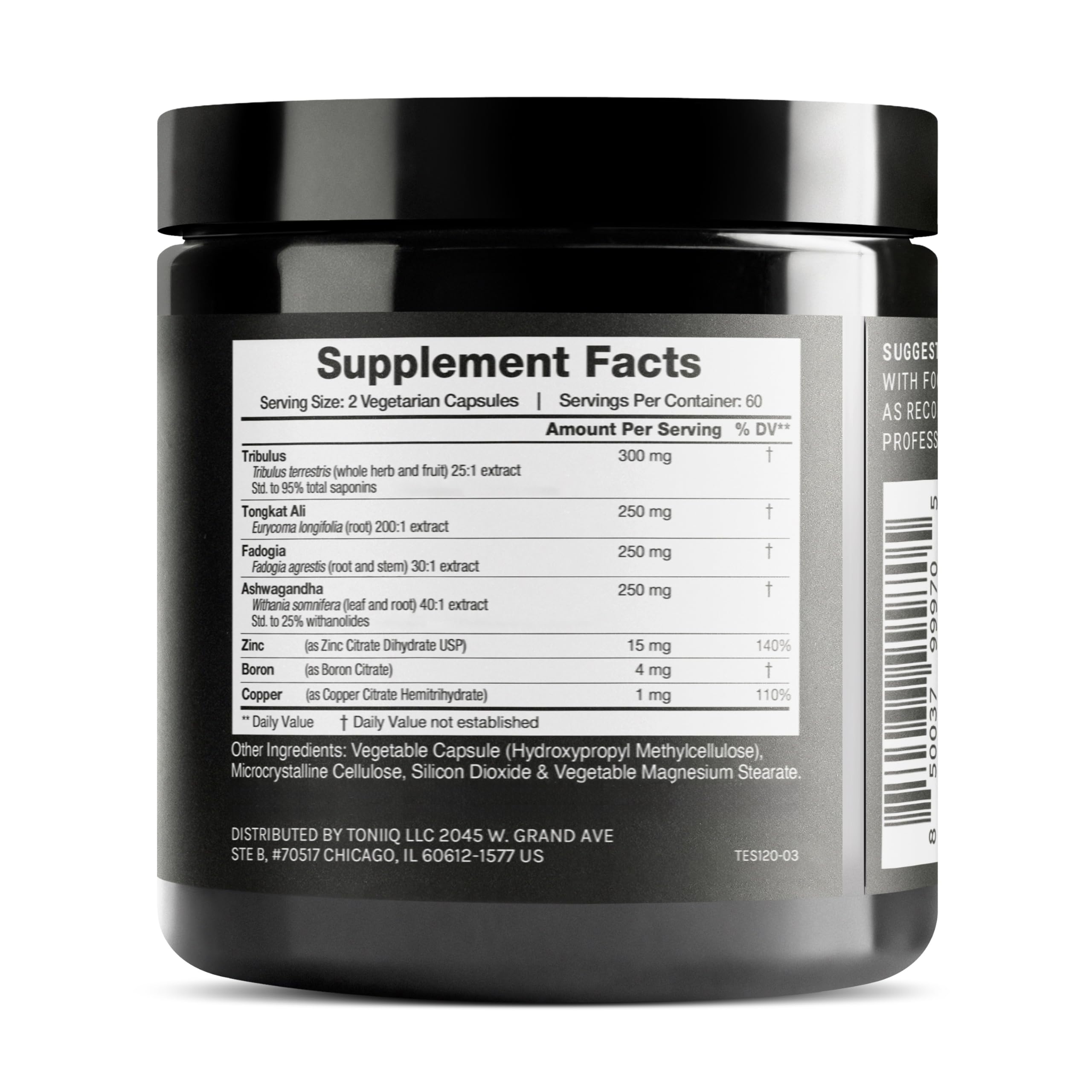 Close-up of ingredients and extracts used in Elite T Formula