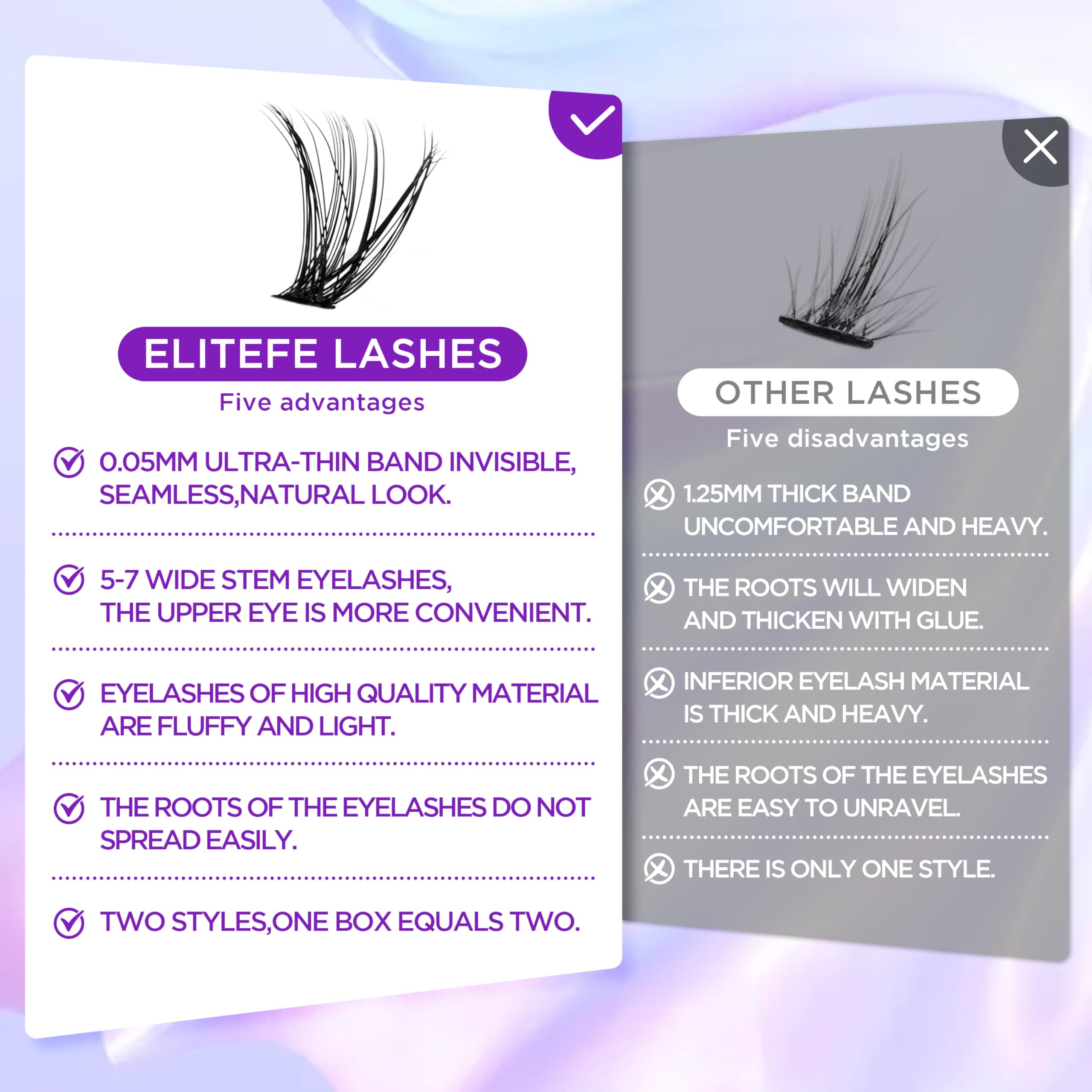 Elitefe lash remover for safe, gentle clean-up after wear.