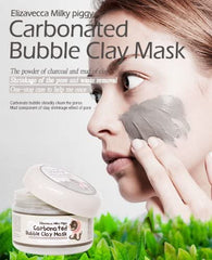 Elizavecca Milky Piggy carbonated bubble mask: pore-cleaning benefit visual for skincare routine.