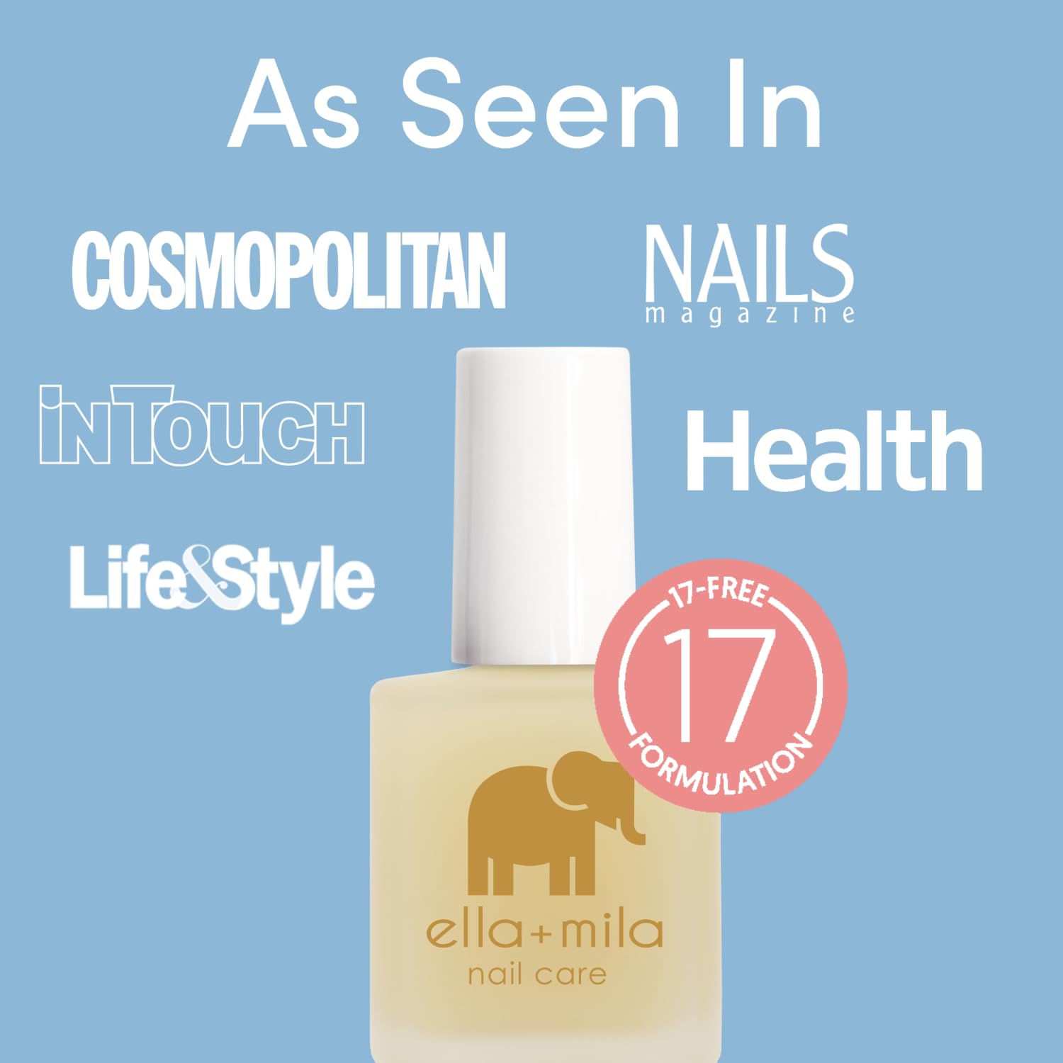 Ella Mila Ridge Filler Base Coat applies evenly for a smooth finish.