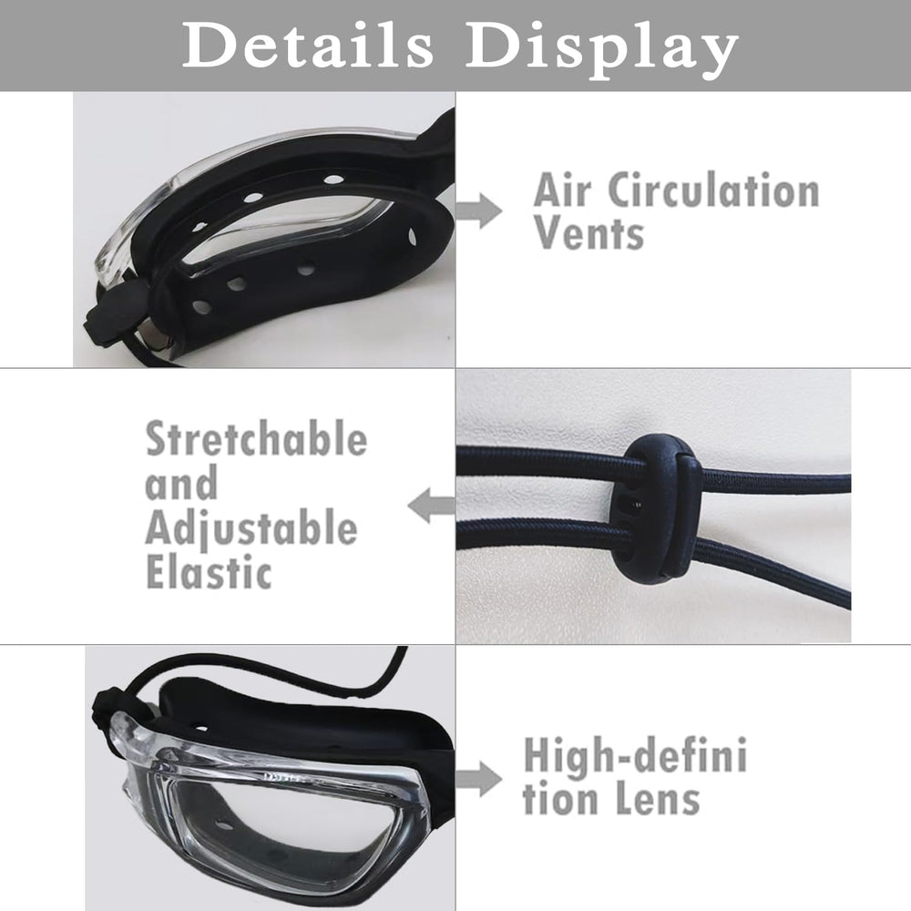 ELLENTAE goggles showing protective design for dust and wind protection.