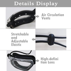 ELLENTAE goggles showing protective design for dust and wind protection.