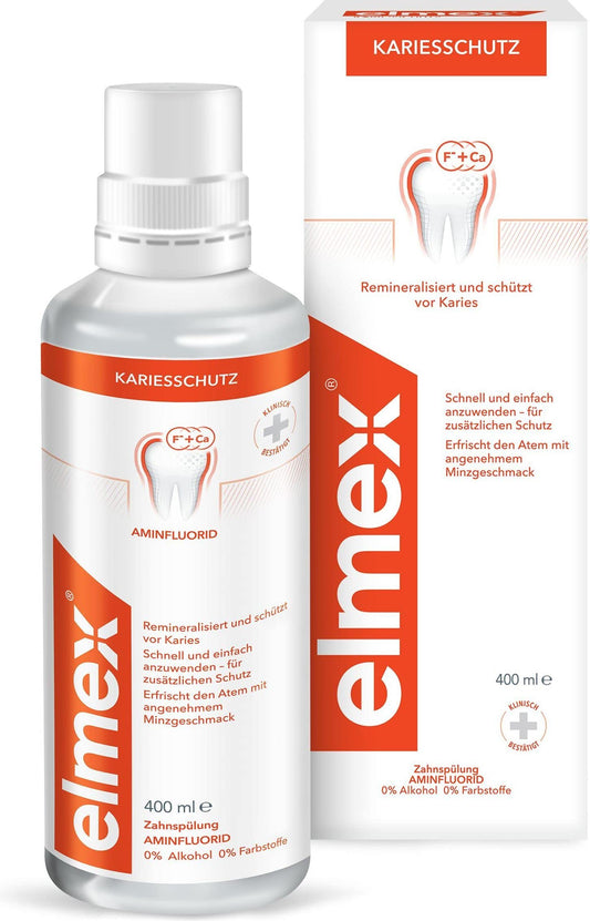 Elmex Anti-Cavity Mouthwash 400ml bottle front view