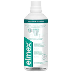 Elmex Sensitive Plus Mouthwash 400ml bottle – side profile