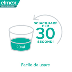 Elmex logo and Sensitive Plus branding on bottle