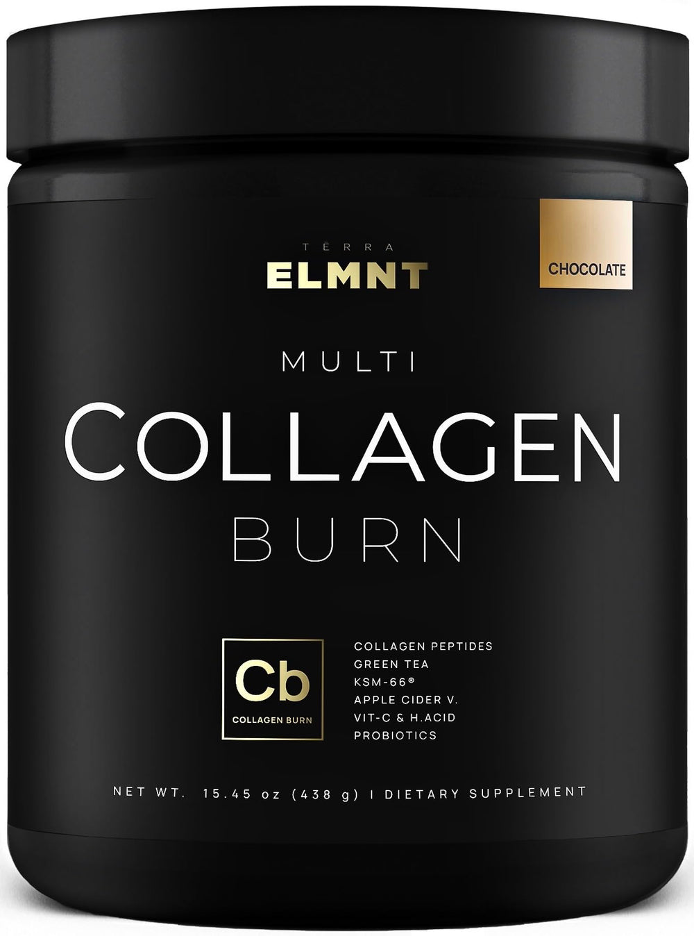 ELMNT Chocolate Collagen Burn powder tub