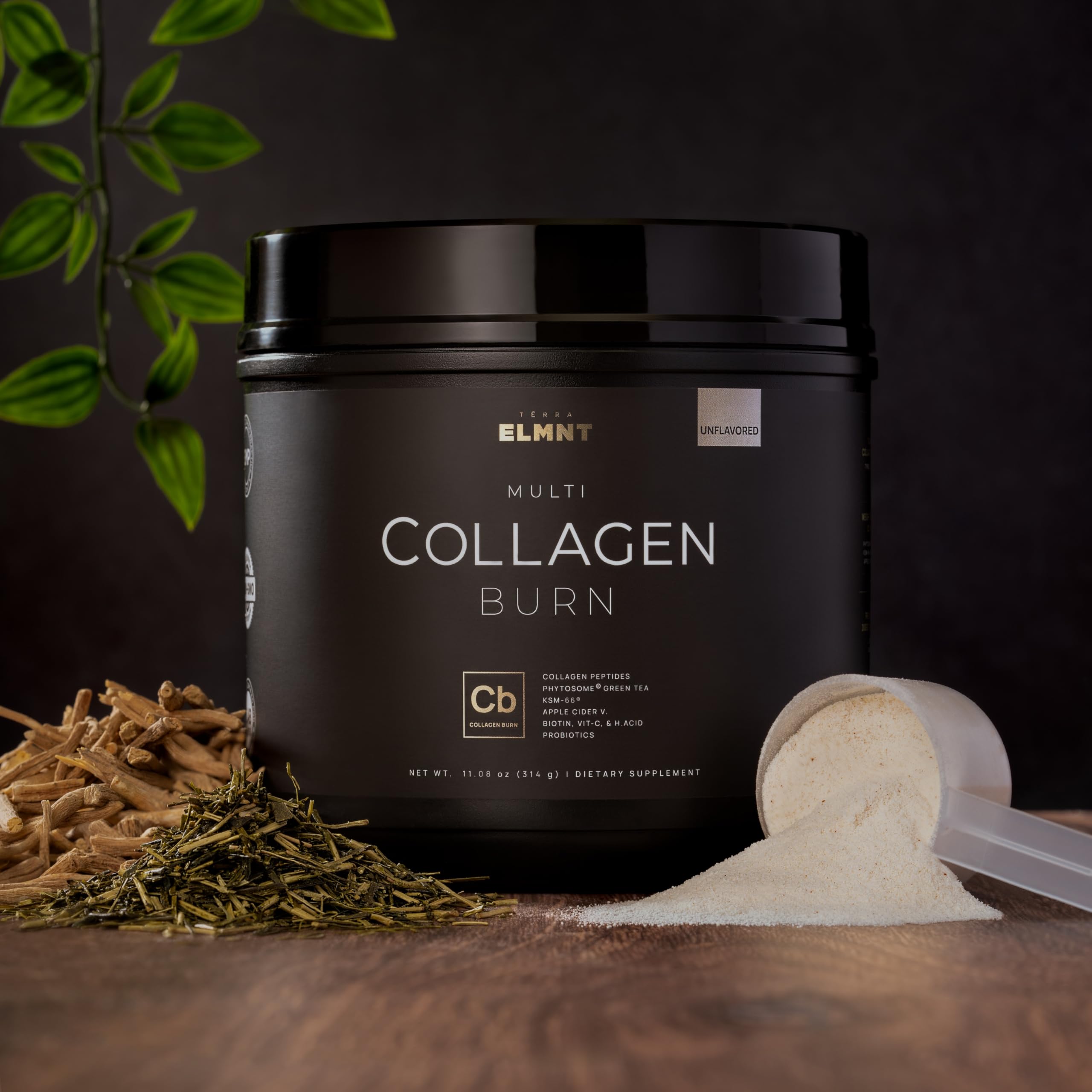 Probiotics and digestive enzymes for collagen burn