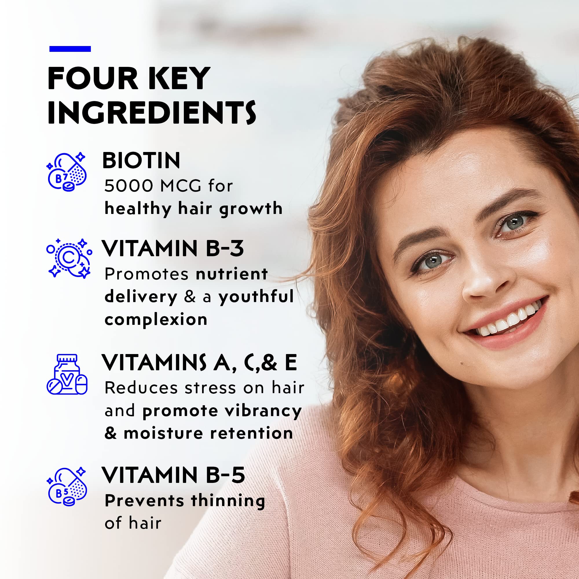 Graphic showing hair, skin, and nails benefits