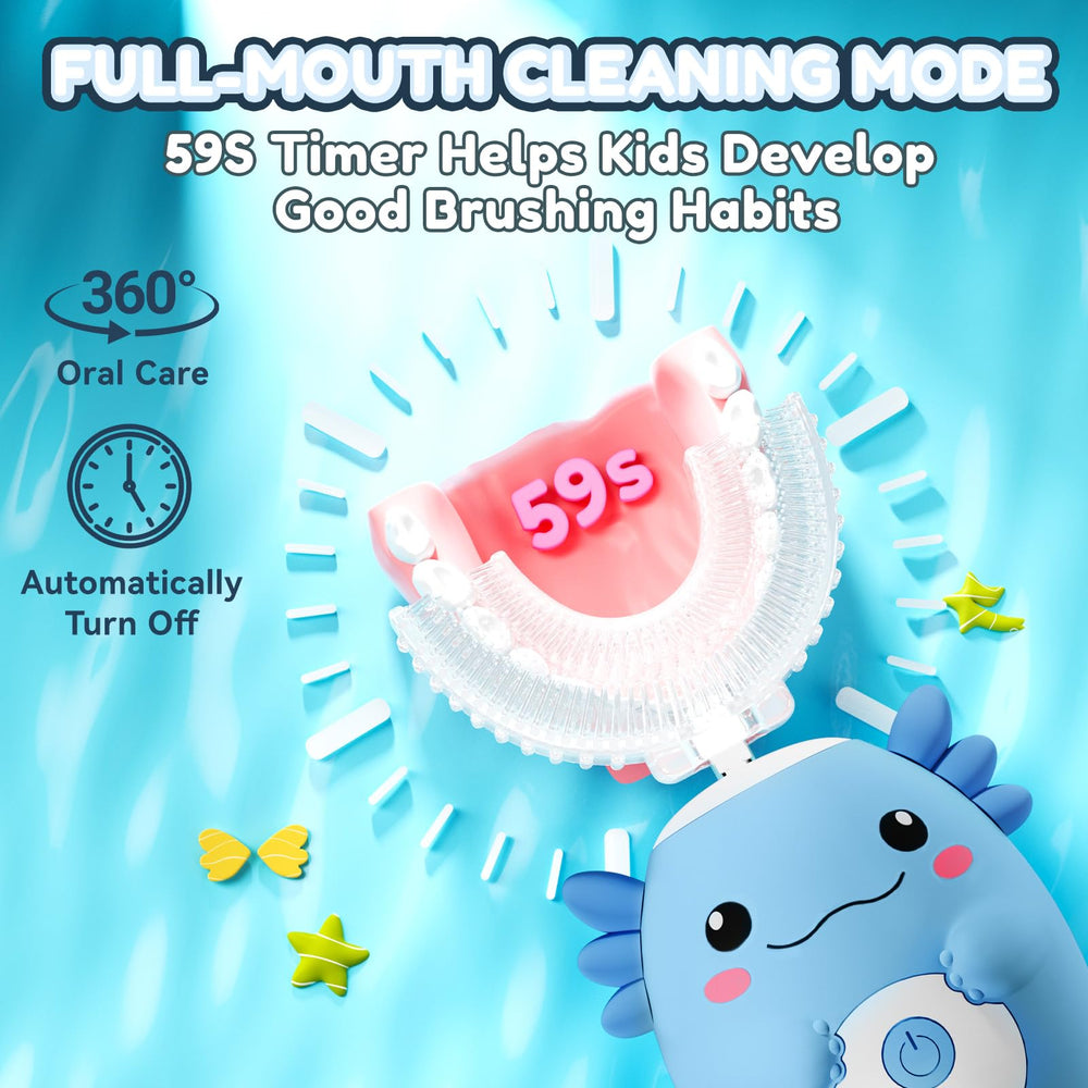 Toothbrush performing 360-degree full-mouth cleaning