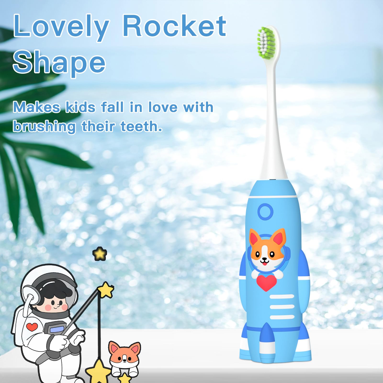 IPX7 waterproof children's toothbrush