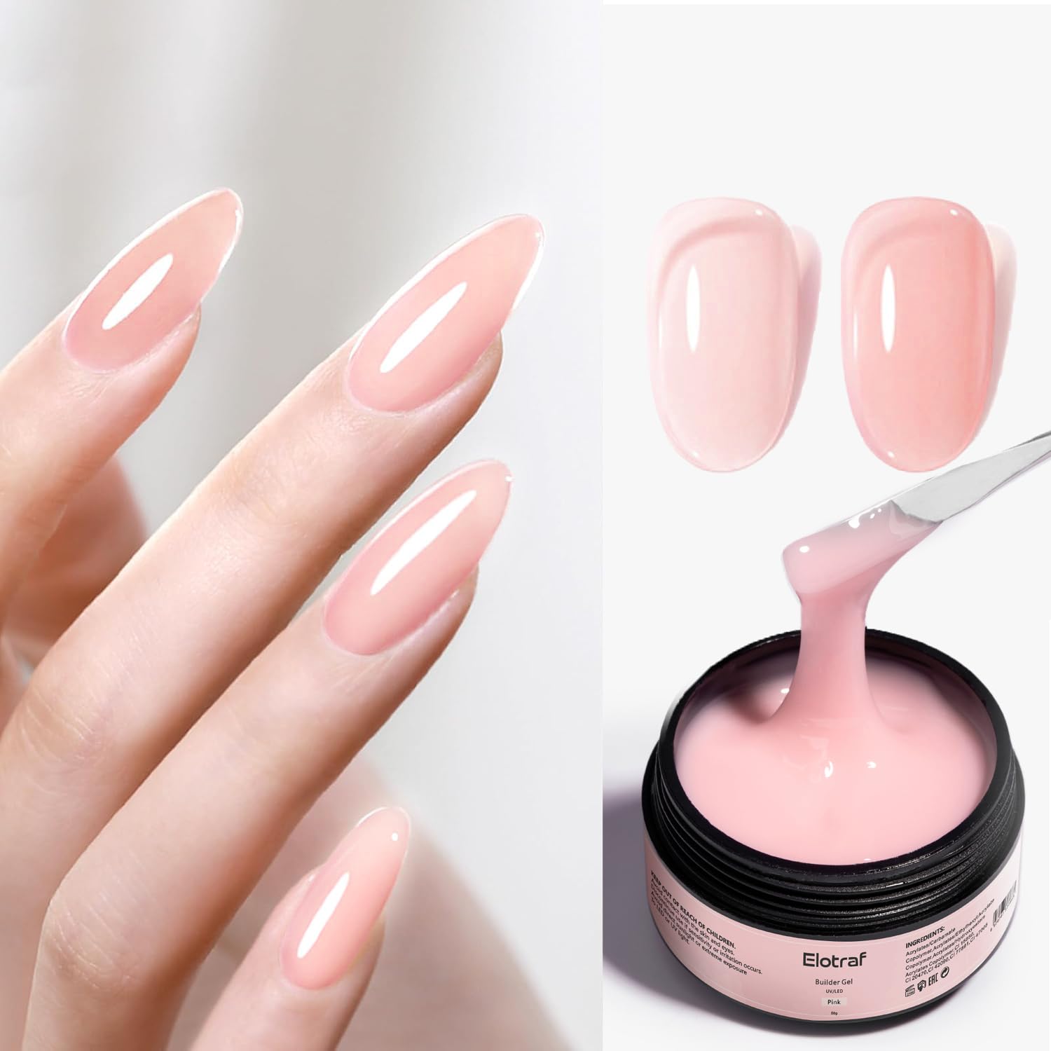 Elova Builder Gel 3D stereogel application demonstrating versatile nail sculpting