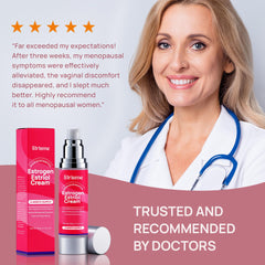 Ingredients label close-up on Elrisme Estriol Cream for informed use.