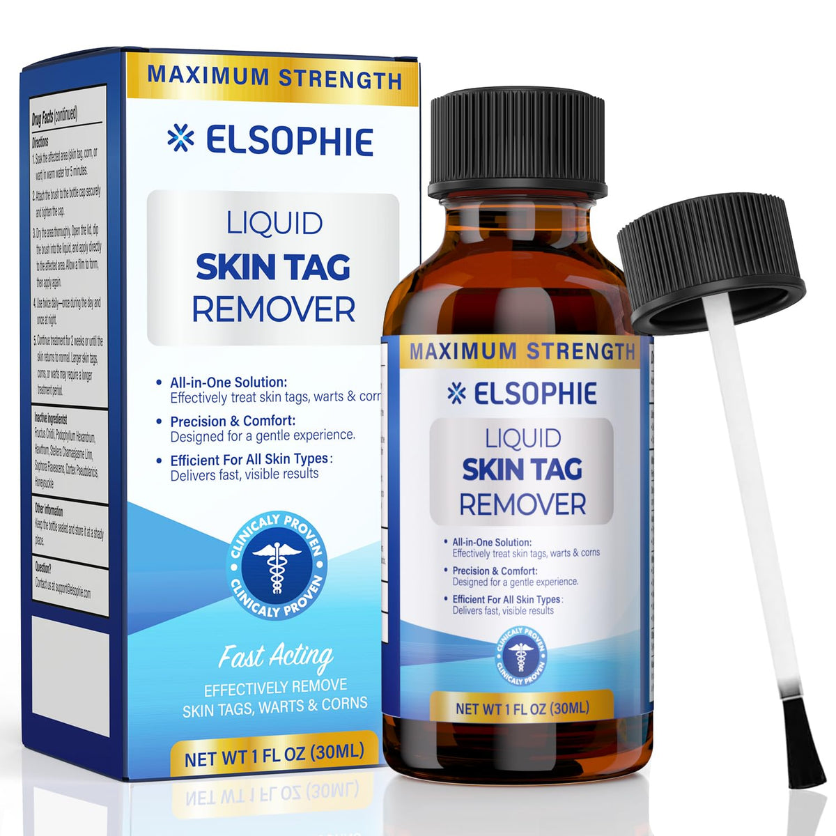 Elsophie fast-acting skin tag removal bottle for at-home convenience and targeted treatment