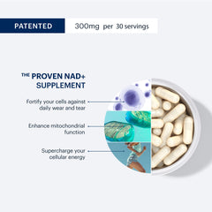 Basis NAD+ bottle with outer packaging and branding