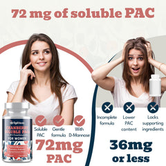 Probiotics with prebiotics and cranberry ingredient