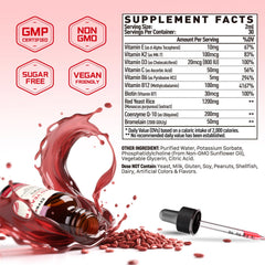 Vitamins K2, D3, E, C, B6, B12, Biotin and Bromelain