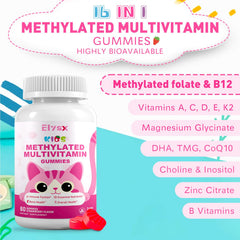 Strawberry-flavored methylated multivitamin gummies