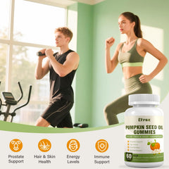Product packaging for Elysx pumpkin seed oil gummies with saw palmetto