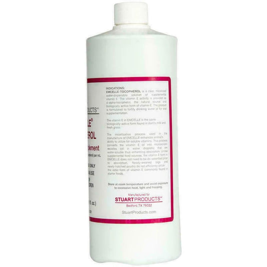 Micellized vitamin E being added to feed or drinking water