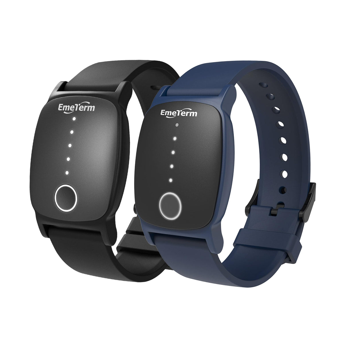 EmeTerm Explore Galaxy Black wristband on wrist for travel nausea relief