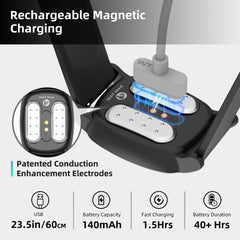EmeTerm Explore rechargeable battery with USB charger indicating long power life