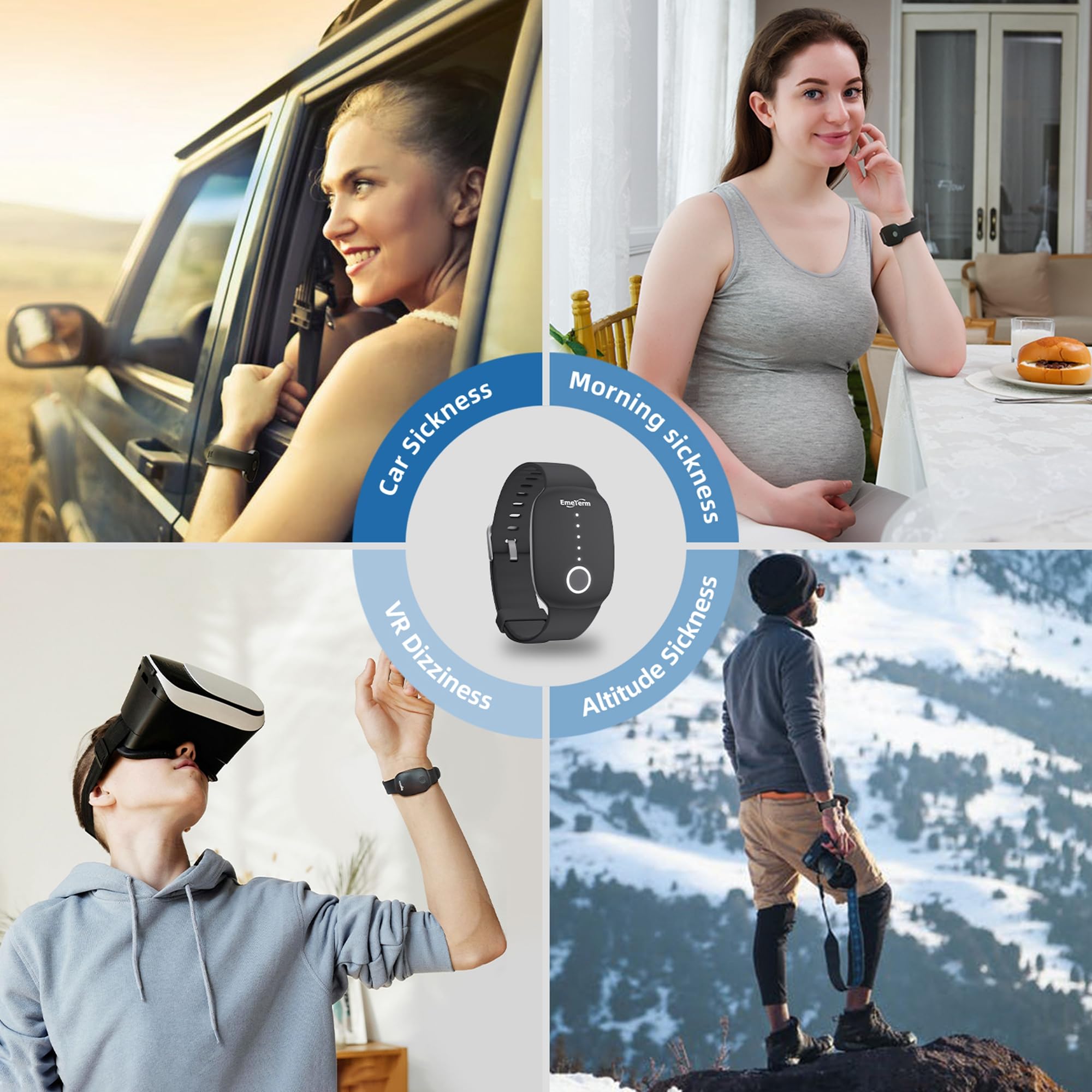 USB charging setup for EmeTerm Fashion on a travel-ready surface