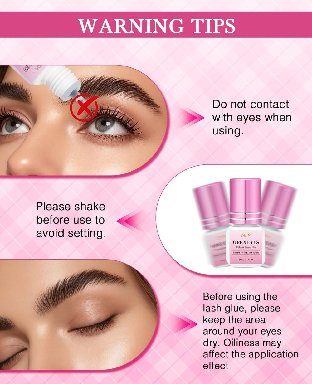EMEDA waterproof hold for two weeks on lash clusters during daily activities
